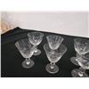 Image 10 : Qty 8 Stemmed Cordial or Sherry Glasses w/ Leaf Design 3" Dia, 4"H