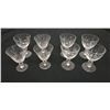 Image 1 : Qty 8 Stemmed Cordial or Sherry Glasses w/ Leaf Design 3" Dia, 4"H