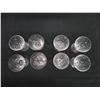 Image 2 : Qty 8 Stemmed Cordial or Sherry Glasses w/ Leaf Design 3" Dia, 4"H