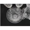 Image 4 : Qty 7 Clear Wine Claret Glasses w/ Floral Design 3.5" Dia, 8"H