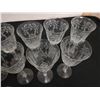 Image 6 : Qty 7 Clear Wine Claret Glasses w/ Floral Design 3.5" Dia, 8"H