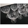 Image 4 : Qty 7 Clear Low Sherbet or Champagne Glasses w/ Leaf Design, 3.5" Dia, 5.5"H