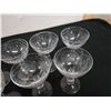 Image 5 : Qty 7 Clear Low Sherbet or Champagne Glasses w/ Leaf Design, 3.5" Dia, 5.5"H