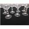 Image 6 : Qty 7 Clear Low Sherbet or Champagne Glasses w/ Leaf Design, 3.5" Dia, 5.5"H
