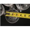 Image 7 : Qty 7 Clear Low Sherbet or Champagne Glasses w/ Leaf Design, 3.5" Dia, 5.5"H