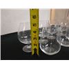 Image 6 : Qty 7 Stemmed Wine Goblets & Tumblers 3" Dia, 5"H