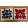 Image 1 : Qty 2 Quilted Pillow Shams, 19" x 19"