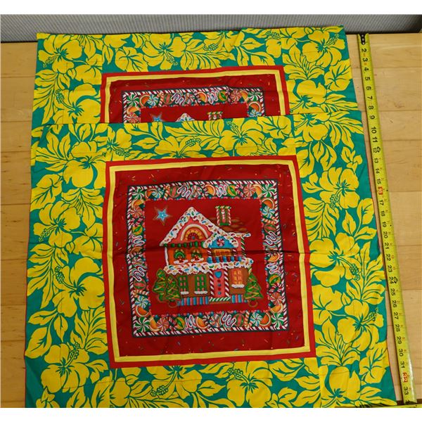 Qty 2 Holiday Pillow Shams 26" x 29"