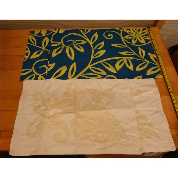 Qty 2 Floral Pillow Shams, Misc Sizes