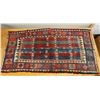 Image 1 : Woven Area Rug w/ Geometric Design & Fringe 60" x 30"