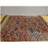 Image 4 : Woven Area Rug w/ Geometric Design & Fringe 50" x 36"