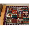 Image 2 : Woven Area Rug w/ Geometric Design & Fringe 61" x 45"