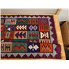 Image 4 : Woven Area Rug w/ Geometric Design & Fringe 61" x 45"
