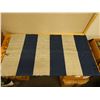 Image 4 : Woven Area Rug w/ Striped Design & Fringe 57" x 36"