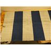 Image 6 : Woven Area Rug w/ Striped Design & Fringe 57" x 36"