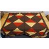 Image 1 : Woven Area Rug w/ Geometric Design  58" x 50"