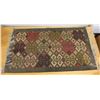 Image 1 : Woven Area Rug w/ Geometric Design & Fringe 56" x 32"