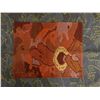Image 3 : Woven Area Rug w/ Abstract Design & Fringe 37" x 33"
