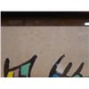 Image 3 : Abstract Artwork w/ Asian Calligraphy, Framed 22" x 14"
