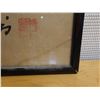 Image 4 : Abstract Artwork w/ Asian Calligraphy, Framed 22" x 14"