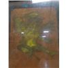 Image 6 : Antique Abstract Artwork in Carved, Wooden Frame 15" x 19"