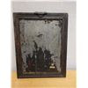 Image 7 : Antique Abstract Artwork in Carved, Wooden Frame 15" x 19"