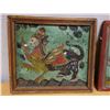 Image 2 : Qty 2 Abstract Animal Artwork, Wood Framed 16" x 14"