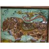 Image 5 : Qty 2 Abstract Animal Artwork, Wood Framed 16" x 14"
