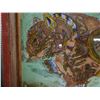 Image 6 : Qty 2 Abstract Animal Artwork, Wood Framed 16" x 14"