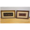 Image 1 : Qty 2 Asian Carved Panels, Framed & Matted, Misc Sizes