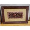 Image 4 : Qty 2 Asian Carved Panels, Framed & Matted, Misc Sizes
