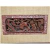 Image 5 : Qty 2 Asian Carved Panels, Framed & Matted, Misc Sizes