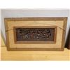 Image 7 : Qty 2 Asian Carved Panels, Framed & Matted, Misc Sizes