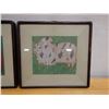 Image 4 : Qty 2 Asian Folk Artworks, Framed & Matted 15" x 14"