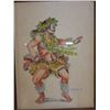 Image 2 : Male Hula Dancer Artwork by Marietta Borni Baker Ojha 1980, Wood Framed 10" x 13"