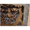 Image 3 : Asian Carved Panel, Framed & Matted 17" x 13"