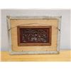 Image 5 : Asian Carved Panel, Framed & Matted 17" x 13"