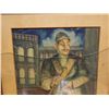 Image 4 : Qty 2 Artworks: Abstract & Male Figure, 1 Matted, 1 Framed (cracked), Misc Sizes