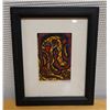 Image 1 : Mo'okuauhau Abstract Artwork Numbered 10/15  by Artist Maile Andrade, Framed & Matted 10" x 12"