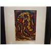 Image 2 : Mo'okuauhau Abstract Artwork Numbered 10/15  by Artist Maile Andrade, Framed & Matted 10" x 12"