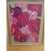 Image 2 : Anthurium Flower Artwork Numbered 24/150  by Artist Maleau 1983, Bamboo Motif Frame 10" x 13"