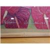 Image 4 : Anthurium Flower Artwork Numbered 24/150  by Artist Maleau 1983, Bamboo Motif Frame 10" x 13"
