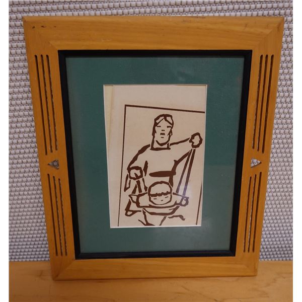 Popular Art Example of Jean Charlot by Peter Morse Artwork, Framed & Matted 11" x 13"