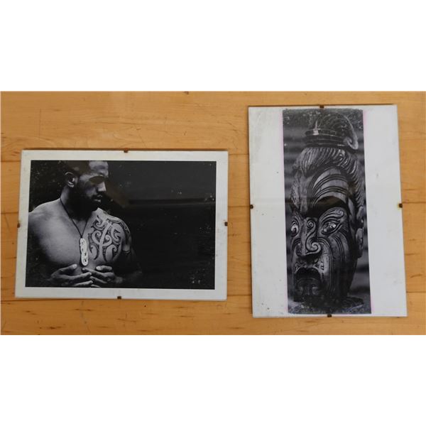 Qty 2 Photographic Images by Josh Clarke, Man & Cultural Mask, Misc Sizes