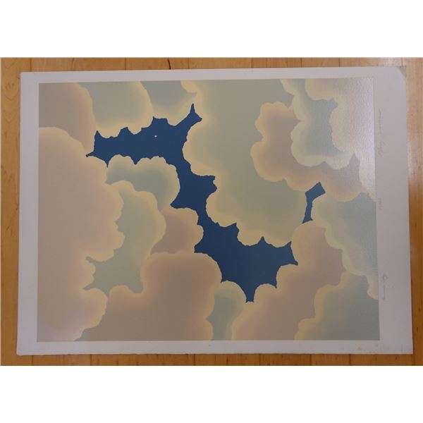 Autumn Sky Artwork Numbered 27/160  by Artist Mary Jerome, Unframed 22" x 30"