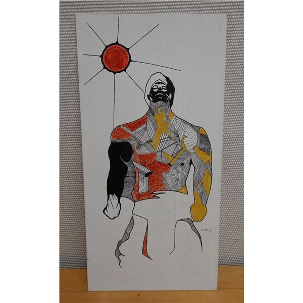 Male Figure Artwork '79, Unframed 15" x 30"