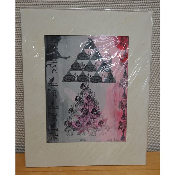 Leilani Serigraph Artwork by Maile Andrade, Matted & Unframed 16" x 20"