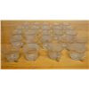 Image 1 : Qty 24 Glass Mugs w/ Pinwheel Design Approx 3.5" Dia, 2.25"H