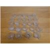 Image 2 : Qty 24 Glass Mugs w/ Pinwheel Design Approx 3.5" Dia, 2.25"H