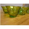 Image 5 : Qty 12 Green Glass Mugs w/ Pinwheel Design Approx. 3.5" Dia, 2.5"H